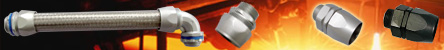Over Braided Flexible Steel Conduit, Conduit Connector for Steel Rolling Mill Cables Protection