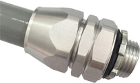Swivel liquid tight aluminum connector Anti vibration feature prevents back out in high vibration applications. Delikon Swivel aluminum connectors are best for vibrating machinery, such as motor or blower application.