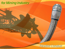 Heavy Series Over Braided Flexible Conduit and Conduit Connector For Mining and Metal Industry Wirings