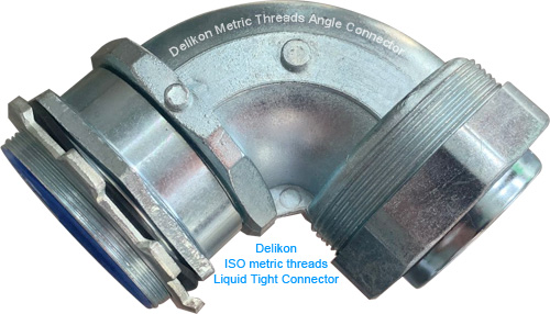 Delikon ISO metric threads liquid tight connector (zinc die casting)